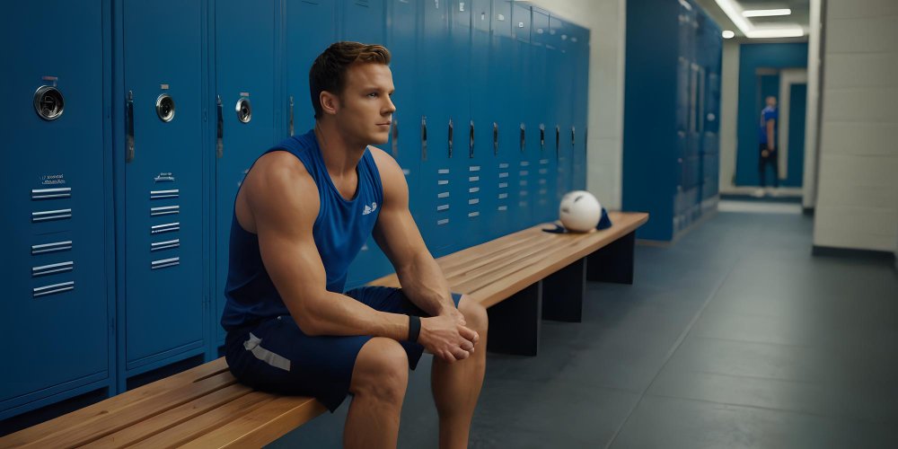 Deportista recuperando la concentración después de cometer un error